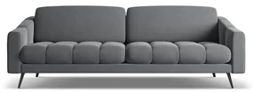 Szara aksamitna sofa 238 cm Nalu – Makamii