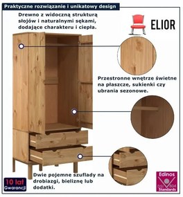 Drewniana szafa na nóżkach P5-D43