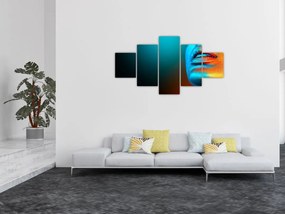 Obraz - Błyszcząca twarz (125x70 cm)