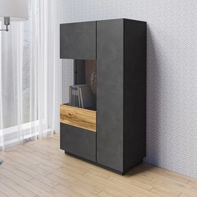 Komoda SILVANA - Szary / Wariant Lewy / 80 cm