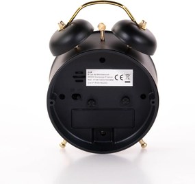 Zegarek budzik ze złotymi wskazówkami