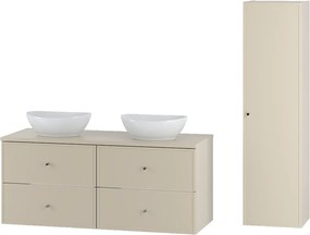 Kaszmirowy Zestaw do Łazienki 120cm Szafka Blat Umywalka Słupek Słupek Marco