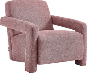 Fotel z czerwonej teksturowanej tkaniny ISPARTA