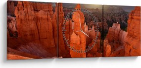 Obraz - Park Narodowy Utah (z zegarem) (90x30 cm)