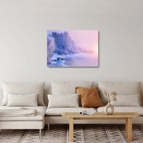 Obraz na szkle - Zamarznięta rzeka (70x50 cm)