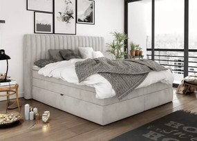 Łóżko kontynentalne Minoli 140x200 160x200 180x200 materac 7 stref 2 pojemniki na pościel tapicerowane