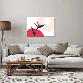 Obraz na szkle - Różowa abstrakcja kwiatowa N⁰1 (70x50 cm)