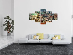 Obraz - Panorama Pragi (125x70 cm)