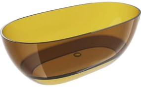 Mexen Pure honey wanna wolnostojąca transparentna 170 x 80 cm, korek chrom - 58071708015