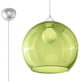 Zielona lampa wisząca z szklanym kloszem ø 30 cm Bilbao – Nice Lamps