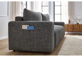 Ciemnoszara rozkładana/ze schowkiem sofa 248 cm Arsene – Bobochic Paris