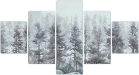 Obraz - Pine forest II, aquarel (125x70 cm)
