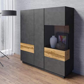 Komoda SILVANA 130 cm do Salonu Sypialni Odcienie szarości