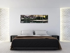 Obraz jeziora w górach (170x50 cm)