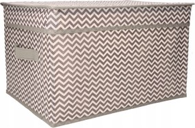 Organizer tekstylny Wzór Zygzak 50x40x30 cm pokrywka pudełko do domu salonu