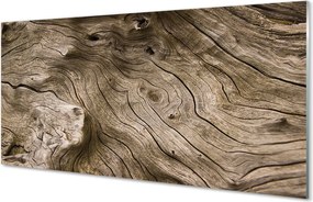 Szklany Panel Wyraziste Sęki Drewniane