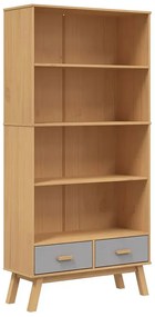 Sosnowy regał na zabawki brązowy + szary S0-B89