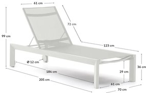 Biały metalowy leżak ogrodowy Canutells – Kave Home