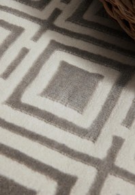 Dywan nowoczesny Perles romby szaro-kremowe 200 cm x 280 cm