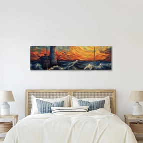 Obraz - Latarnia morska w falach (170x50 cm)