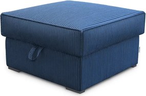 PROMOCJA Granatowy puf SMART COSARO z miejscem do przechowywania 65x65 cm II jakość