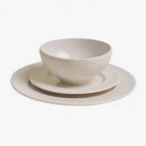 Zestaw Naczyń Z 12 Elementów Z Porcelany New Bone China Borela Biała - Sklum