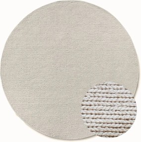 Dywan wełniany Villeroy & Boch Francois kremowy koło 160 cm x 160 cm
