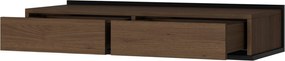 Konsola wisząca Zenar 100 cm z szufladami - orzech elegant / czarny