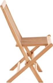 Komplet 4 x składane krzesła ogrodowe DIVERO z drewna tekowego