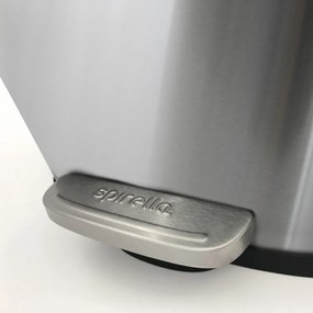 Spirella Kosz na śmieci z pedałem soft-close Akira 12 l, szczotkowana stal nierdzewna, 12 l