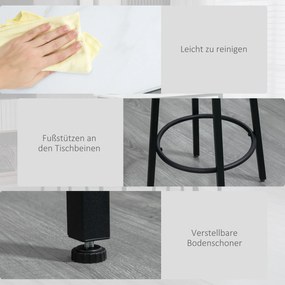 HOMCOM Zestaw stołu barowego z krzesłami 3częściowy Idealny do kuchni i jadalni Stylowy i nowoczesny design | Aosom PL