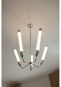Stalowa lampa wisząca w kolorze srebra ze szklanym kloszem ø 86 cm Lemon Squeeze – UMAGE