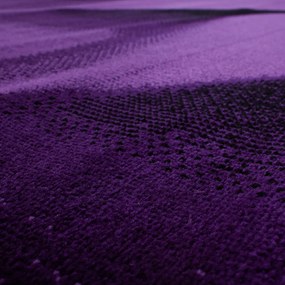 Dywan nowoczesny Parma Fale fioletowo-czarny 120 cm x 170 cm