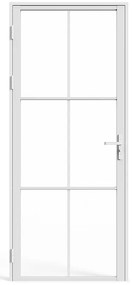 Odwracalne drzwi  z aluminium i szkła hartowanego – Wys. 204 x Szer. 83 cm – Białe – SEROTO