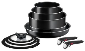 Zestaw garnków aluminiowych 10 el. Ingenio Easy Cook &amp; Clean Black – Tefal