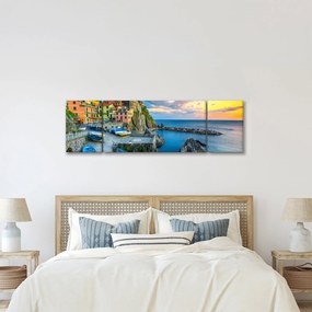 Obraz - Wioska śródziemnomorska (170x50 cm)
