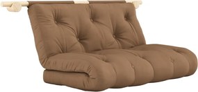 Brązowa rozkładana sofa 135 cm Hooked – Karup Design