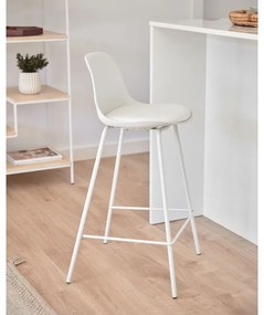 Biały hoker (wysokość siedziska 65 cm) Brighter – Kave Home