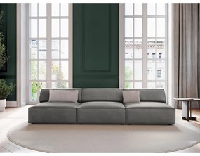 Szara aksamitna sofa 240 cm Jodie – Micadoni Home