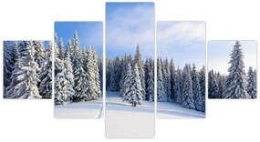 Obraz - Zima w lasach (125x70 cm)