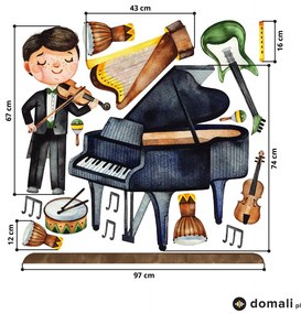 Naklejki na ścianę - Muzyk