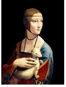 Obraz – reprodukcja 30x40 cm Lady with an Ermine, Leonardo Da Vinci – Fedkolor
