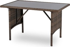 Zestaw Mebli Ogrodowych ATLANTA Brązowy Sofa Pufy Stolik Tarasowy Technorattan Nowoczesny