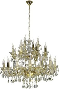 Maria Teresa Imperiale Gold 28 – wielopiętrowy żyrandol kryształowy glamour