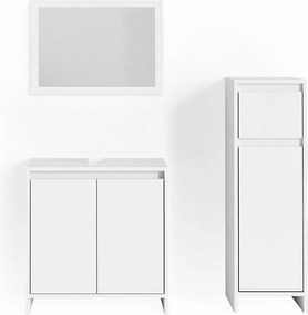 Zestaw mebli łazienkowych biały 58x33x60 emma