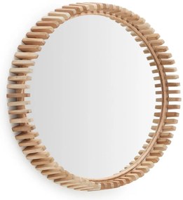 Lustro ścienne z drewnianą ramą ø 60 cm Polke – Kave Home