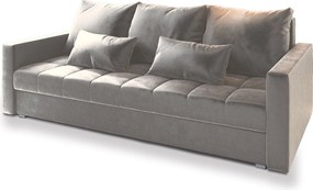 Masseno Sofa SIRO z funkcją spania i pojemnikiem na pościel, Rozkładana sofa - Beżowy, PAROS 02