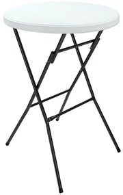 Casaria Stół imprezowy LYDA z plastiku, Ø72x110cm, biała