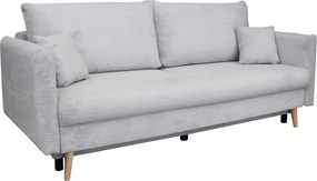 Szara sztruksowa sofa rozkładana T3-Z72