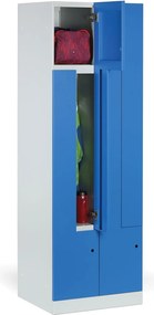 Metalowa szafka ubraniowa S1 Z, 4-drzwiowa, 1850 x 600 x 500 mm, zamek RFID, drzwi ciemnoszare